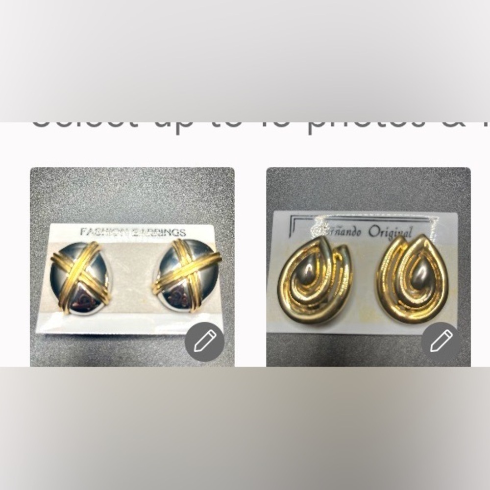 Vintage 80s/90s Statement Earring Bundle – Gold & Mixed Metal